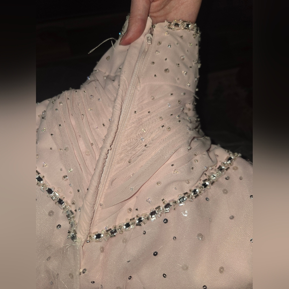 Morilee by Madeline Gardner Blush Tulle Ballgown | Prom Formal 0–2 - Picture 12 of 15